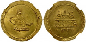 TURKEY: Mustafa IV, 1807-1808, AV sultani, Kostantiniye, AH1222 year 1, KM-546, NGC graded MS63.
Estimate: USD 220 - 260
