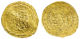 GREAT SELJUQ: Malikshah I, 1072-1092, fine AV dinar (1.83g), Amul, DM, A-1674, Zeno-267126 (this piece), typical weak strike for this mint (in Mazanda...