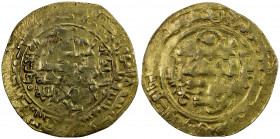 SELJUQ OF WESTERN IRAN: Mas'ud, 1134-1152, AV dinar (3.19g), 'Askar, AH532, A-1691, with his titles ghiyath al-dunya wa'l-din abu'l-fath bin muhammad,...