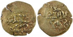SELJUQ OF WESTERN IRAN: Arslan, 1161-1176, pale AV dinar (2.98g), NM, ND, A-B1696, ruler's name at bottom of obverse with unread legend above // part ...