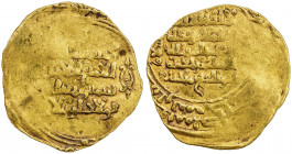 SELJUQ OF HAMADAN: Shams al-Ma'ali Chaghri Takin, 1074-1085, AV dinar (2.73g), Hamadan, DM, A-A1707, ruler cited only as shams al-ma'ali fulad arslan,...