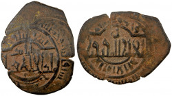 ZANGIDS OF SYRIA: 'Imad al-Din Zangi, 1127-1146, AE dirham aswad ("black dirham") (1.77g), MM, AH536, A-1848, citing the Abbasid caliph al-Muqtafi (AH...