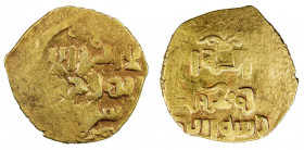 GREAT MONGOLS: Anonymous, ca. 1220s-1230s, AV dinar (3.79g), Samarqand, ND, A-B1967, totally anonymous, only the kalima on both sides, with the mint b...