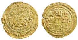 GREAT MONGOLS: Anonymous, ca. 1230s-1240s, AV dinar (3.57g), Almaligh, AHxx9, A-3638Avar, citing just qa'an above the blundered obverse legend citing ...
