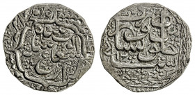 DURRANI: Ayyub Shah, 1817-1829, AR rupee (10.54g), Peshawar, year 12, A-3135C, with az shu'a'-i sekke-ye ayyub shah within pointed quatrefoil, very ra...