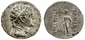 INDO-GREEK: Eukratides II, ca. 145-140 BC, AR tetradrachm (16.26g), diademed and draped bust to right, within bead-and-reel border // Apollo standing ...