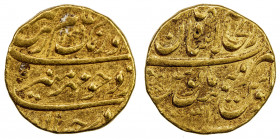 MUGHAL: Aurangzeb, 1658-1707, AV mohur (10.86g), Shahjahanabad (Delhi), AH1099 year 31, KM-315.42, VF.
Estimate: USD 600 - 700