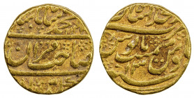MUGHAL: Muhammad Shah, 1719-1748, AV mohur (10.79g), Shahjahanabad (Delhi), AH1143 year 13, KM-439.4, VF.
Estimate: USD 600 - 700