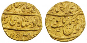 MUGHAL: Ahmad Shah Bahadur, 1748-1754, AV mohur (10.87g), Shahjahanabad (Delhi), AH(11)62 year 2, KM-449.12, EF.
Estimate: USD 600 - 700