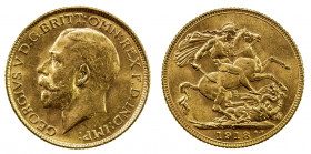 BRITISH INDIA: George V, 1911-1936, AV sovereign, 1918-I, KM-A525, nice example, Unc.
Estimate: USD 400 - 500