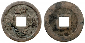 NORTHERN SONG: Jing Kang, 1126-1127, AE 2 cash (7.36g), H-16.507, Seal script, Fine, RR, ex Dr. Allan Pacela Collection. Emperor Qinzong was the ninth...