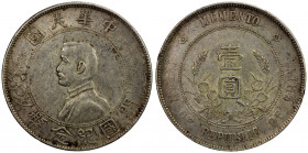 CHINA: Republic, AR dollar, ND (1927), Y-318a.1, L&M-49, Memento type, Sun Yat-sen, 6-pointed stars, EF-AU, ex Shawn Hamilton Collection. 
Estimate: ...