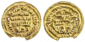 BURMA: Anonymous, ca. 8th/11th century, AV burial bracteate (1.01g), imitation of an Islamic dinar of the 7th through 10th century, pendant removed (a...