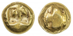 JAVA: Kingdom of Sailendra, AV mas (20 rattis) (2.38g), ca. 950-1150, Mitch-SEA-726/8, globular ingot with bisected rectangular punch resembling a lin...