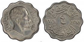 IRAQ: Faisal I, 1921-1933, 4 fils, 1931/AH1349, KM-97, a lovely mint state example! PCGS graded MS63.
Estimate: USD 150 - 250