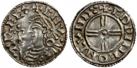 ANGLO-SAXONS: Cnut, 1016-1035, AR penny (1.30g), London, S-1159, North-790, moneyer Eadwine, short cross type, diademed bust left, holding lis-tipped ...