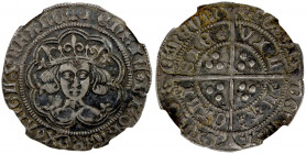 ENGLAND: Henry VI, first reign, 1422-1461, AR groat (3.63g), ND (1430-1), Spink-1859, Calais Mint rosette-mascle issue, cross patonce // plain cross m...