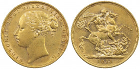 GREAT BRITAIN: Victoria, 1837-1901, AV sovereign, 1873, KM-752, choice EF.
Estimate: USD 450 - 500
