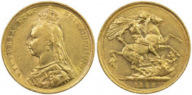 GREAT BRITAIN: Victoria, 1837-1901, AV sovereign, 1888, KM-767, EF.
Estimate: USD 450 - 500