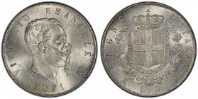 ITALY: Vittorio Emanuele II, 1861-1878, AR 5 lire, 1871-M, KM-8, a wonderful mint state example! PCGS graded MS64.
Estimate: USD 300 - 400