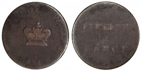 NEW SOUTH WALES: British Colony, AR 15 pence, 1813, KM-1.1, Mira type A/1, NEW SOUTH WALES / 1813, around royal crown // FIFTEEN / PENCE in two lines,...
