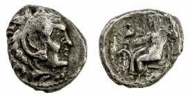 SELEUKID KINGDOM: Seleukos I Nikator, 312-281 BC, AR obol (0.51g), Babylon II, Price-3364, SC-100.1, struck in the name of Alexander III of Macedon by...