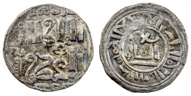 CHAGHATAYID KHANS: temp. Qaidu, 1270-1302, AR dirham (1.64g), Almaligh, AH(67)8, A-1985, standard design for this mint, with Qaidu's tamgha above the ...