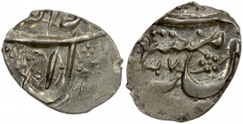 SAFAVID: 'Abbas I, 1588-1629, AR bisti (0.73g), Mashhad, AH(10)37, A-B2637, type D2, clear mint & date; rare mint for 'Abbas I for any denomination, U...