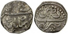 DURRANI: Shah Zaman, 1793-1801, AR rupee (11.07g), Dera, ND, A-3108.1, contemporary local imitation, blundered legends, apparently with the regnal yea...