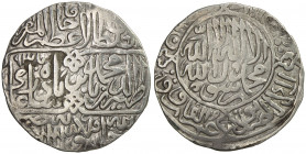 MUGHAL: Babur, 1506-1530, AR shahrukhi (4.65g), Agra, AH935, Rahman-100, pleasing strike without any weakness, VF.
Estimate: USD 100 - 150
