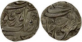 SIKH EMPIRE: AR rupee (10.88g), Kashmir, VS1898, KM-52.1, Herrli-06.50, Persian letter "Sh" in obverse field, for the governor Shaikh Golam (1841-45),...