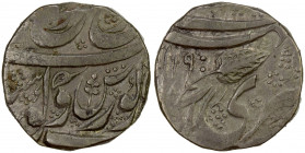 SIKH EMPIRE: AR rupee (10.93g), Kashmir, VS1900, KM-52.2, Herrli-06.51, Persian letter "Sh" in obverse field, for the governor Shaikh Golam (1841-45),...