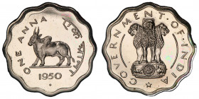 INDIA: Republic, 1 anna, 1950(b), KM-3, a superb proof example! PCGS graded Proof 65.
Estimate: USD 100 - 150