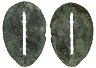 ZHOU: Anonymous, 1000-700 BC, AE cowrie (1.14g), H-1.3, bronze imitation cowrie shell money, a lovely quality example! VF. Cowrie shells, in Chinese c...