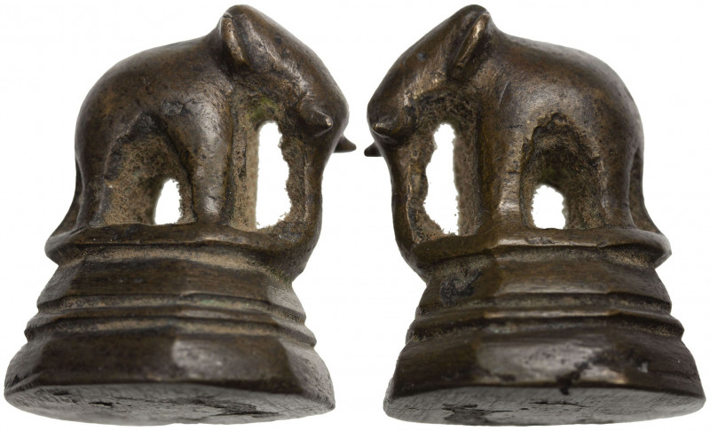 BURMA: bronze opium weight (64.89g), ca. 1900, Opitz p.376-78, Mitch-2847, 35 x ...