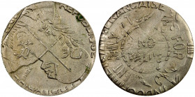 FRENCH INDOCHINA: gaming token (3.76g), 19mm, counterstamped on a clipped-down 20 cents of 1941-S (KM-23a.2), su yáo gong si in Chinese in each quarte...