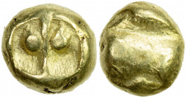 JAVA: Kingdom of Sailendra, AV 5 rattis (0.61g), ca. 950-1150, Mitch-SEA—, cf. 726/9, globular ingot with bisected rectangular punch resembling a ling...