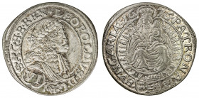 HUNGARY: Leopold I, 1657-1705, AR 6 krajczar, 1676, KM-195, Pressburg Mint issue, struck with roller dies, lightly toned, attractive, EF.
Estimate: U...