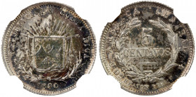 COSTA RICA: Republic, AR 5 centavos, 1890, KM-128, struck at the Heaton Mint, Birmingham, NGC graded MS62.
Estimate: USD 75 - 100