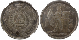 HONDURAS: AR peso, 1891/88, KM-52, "scratches" (two tiny scratches at 3:00 near the obverse rim), NGC graded AU details.
Estimate: USD 90 - 120
