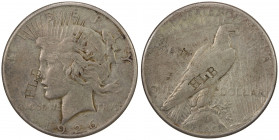 UNITED STATES: AR dollar, 1926-S, Fine, Peace Dollar countermarked either side with HLB, a likely merchant countermark.
Estimate: USD 40 - 60