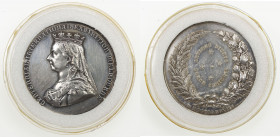 AUSTRALIA: Victoria, 1837-1901, AR medal, 1888, 51mm silver award medal for the Centennial International Exhibition in Melbourne by Stokes & Martin, c...