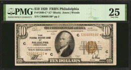 Fr. 1860-C*. 1929 $10 Federal Reserve Bank Star Note. Philadelphia. PMG Very Fine 25.

A scarce $10 replacement note from this Philadelphia district...