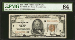 Fr. 1880-B. 1929 $50 Federal Reserve Bank Note. New York. PMG Choice Uncirculated 64.

Choice Uncirculated examples of this $50 1929 Federal Reserve...