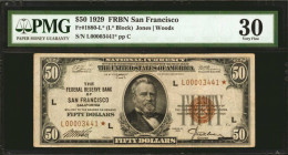 Fr. 1880-L*. 1929 $50 Federal Reserve Bank Star Note. San Francisco. PMG Very Fine 30.

This rare replacement note will surely be well received by c...