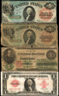Lot of (4). Fr. 16, 18 & 40. 1862-1923 $1 Legal Tender Notes. Good to Fine.

Included in this lot are two Fr. 18 1869 $1's, one of which has a "New ...