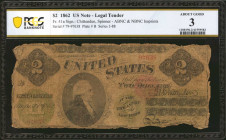 Fr. 41a. 1862 $2 Legal Tender Note. PCGS Banknote About Good 3.

A well traveled example of this Civil War era Deuce. ABNC & NBNC Imprints. Plate B....