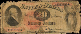 Fr. 127. 1869 $20 Legal Tender Note. Good.

A highly elusive $20 Legal Tender Note, which hails from the famed Rainbow Series of 1869. This example ...
