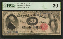 Fr. 142. 1880 $20 Legal Tender Note. PMG Very Fine 20.

A $20 Legal that depicts allegorical Liberty at right and Hamilton at left.

Estimate: USD...