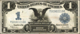 Fr. 234. 1899 $1 Silver Certificate. Very Fine.

Jet black ink and mostly bright paper are noticed on this popular Silver Certificate design.

Est...